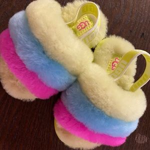 Toddler Ugg fluff yeah slide Slippers - Size 6